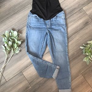 Light Wash LOFT Maternity Full Panel Jeans
